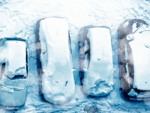 Car in Winter Maryland