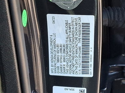 2023 Honda Accord EX w/o BSI