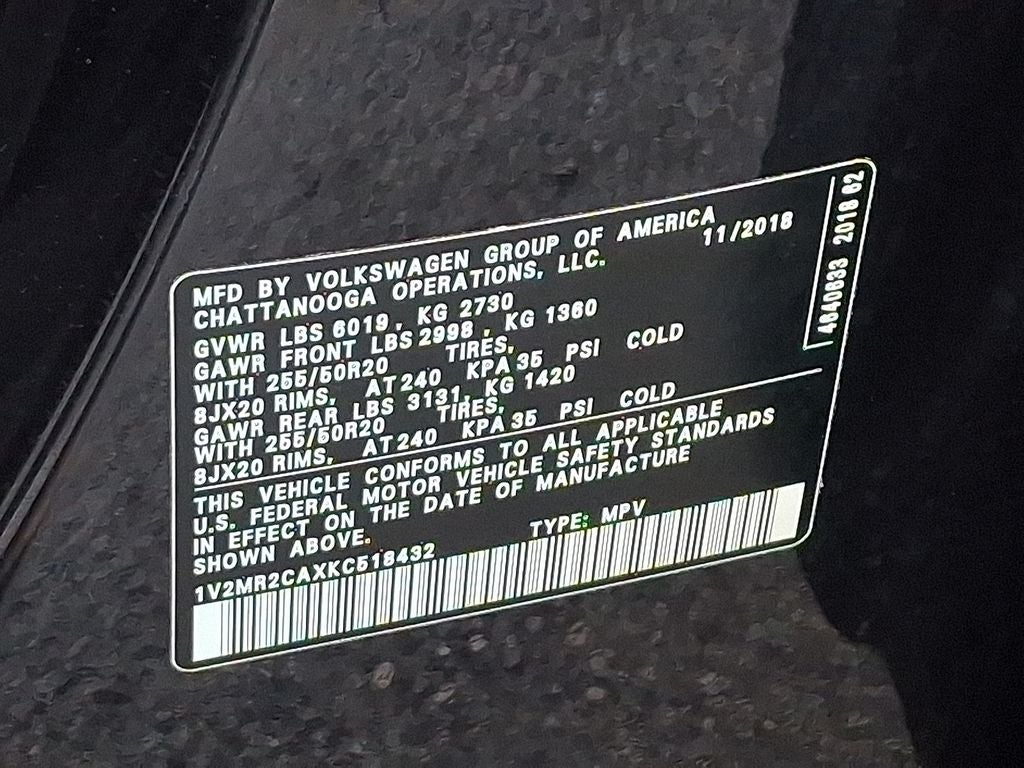 2019 Volkswagen Atlas SEL 4Motion