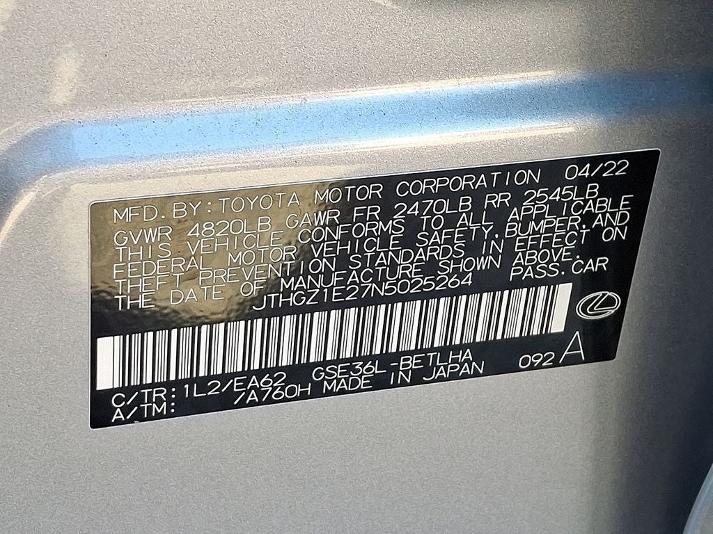 2022 Lexus IS 350 F SPORT 350 F SPORT