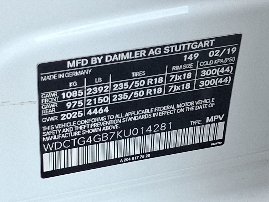 2019 Mercedes-Benz GLA GLA 250 4MATIC®