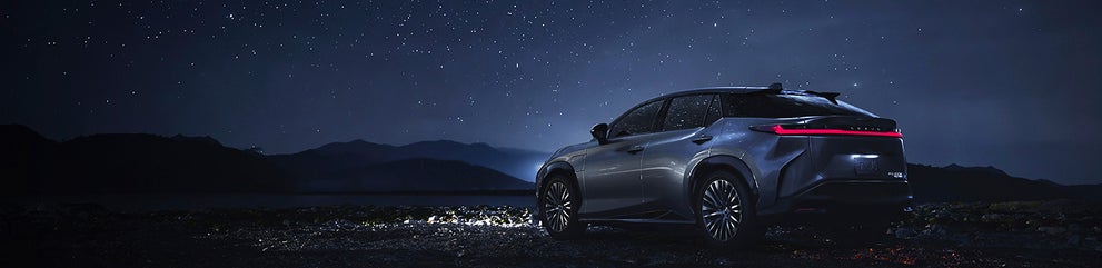 Exterior of the Lexus RZ shown in Ether