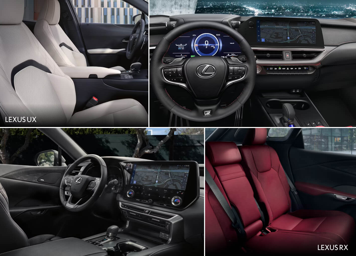 Lexus RX vs. UX Interior & Safety Features