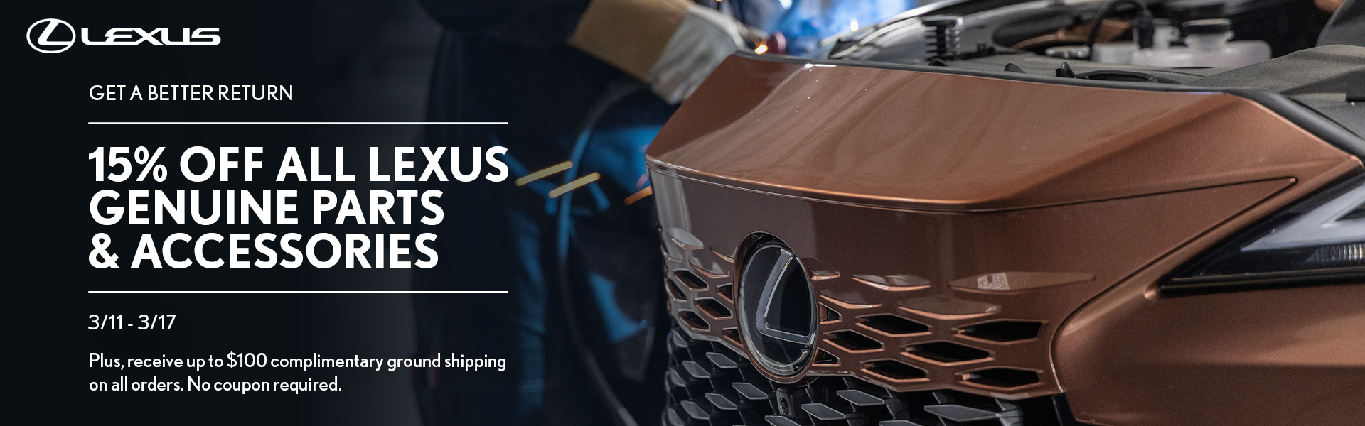 15% Off Lexus Parts & Accessories