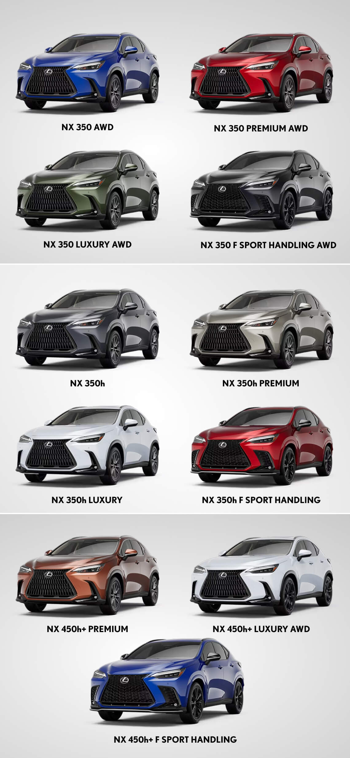 Lexus NX vs. Toyota RAV4 Trims